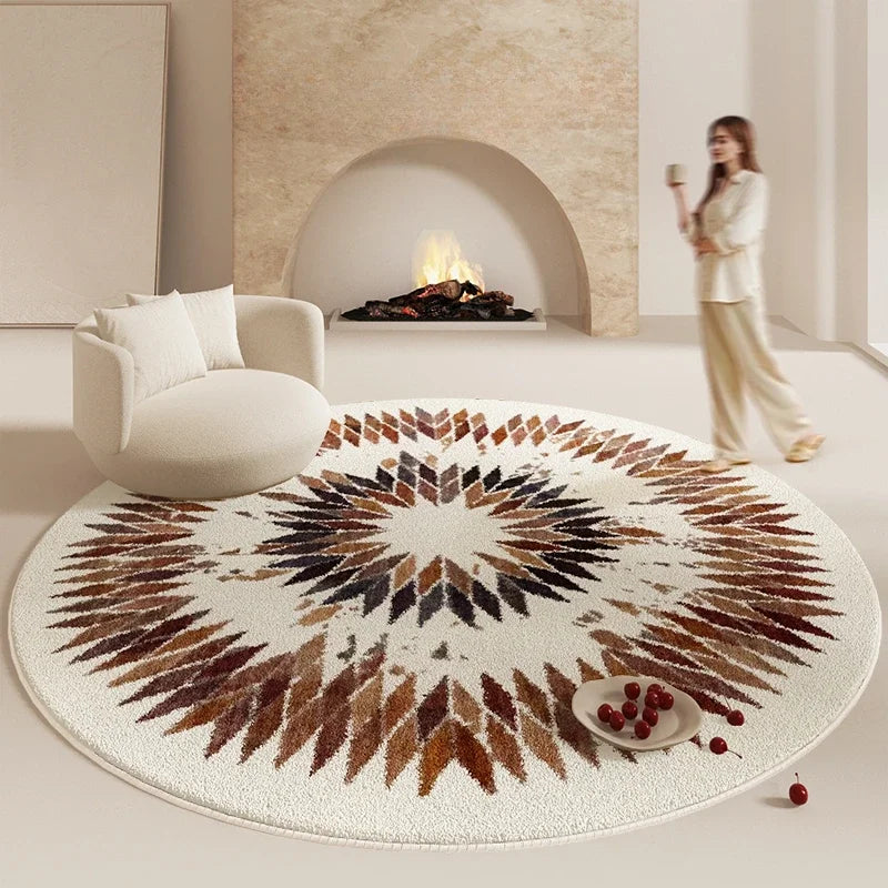 Cream Style Bedroom Decor Carpet Large Area Round Carpets