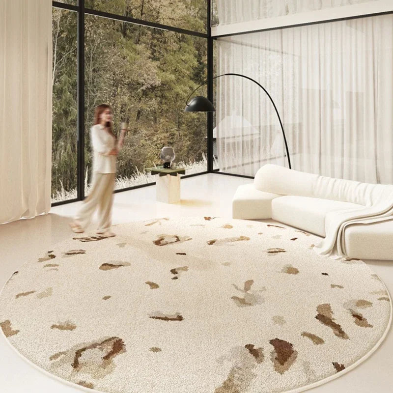 Cream Style Bedroom Decor Carpet Large Area Round Carpets